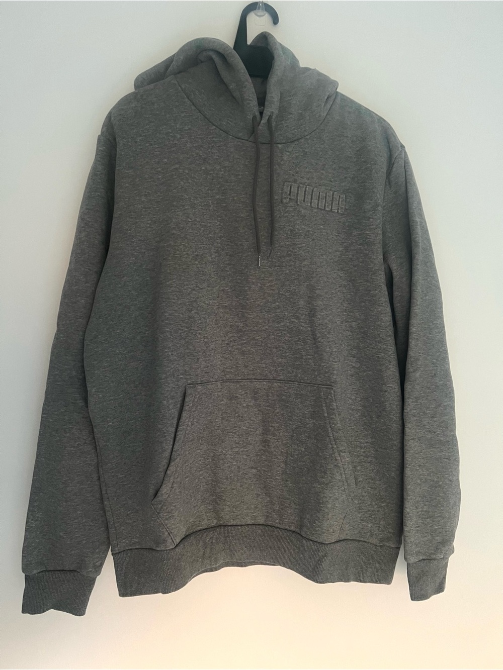 Puma men’s fleece lined hoodie gray sweatshirt size medium